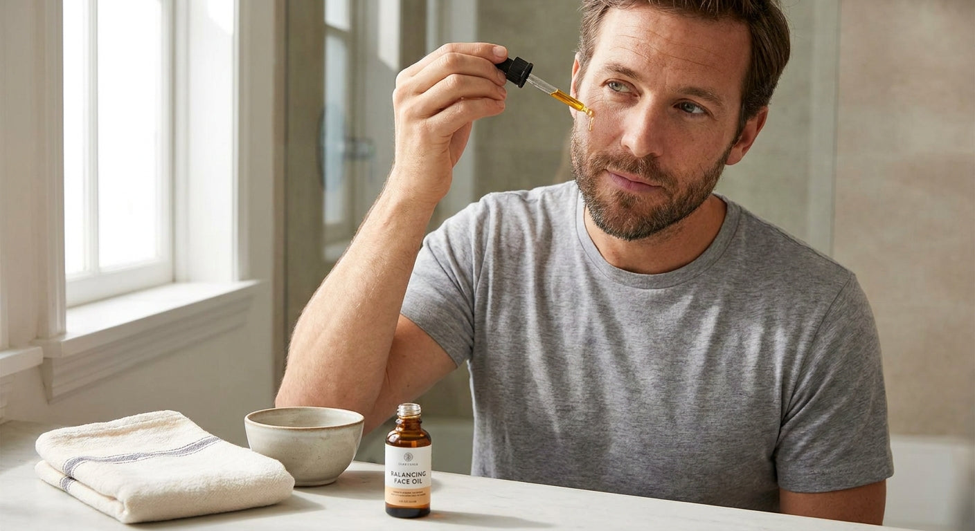 Face oil for men with combination skin