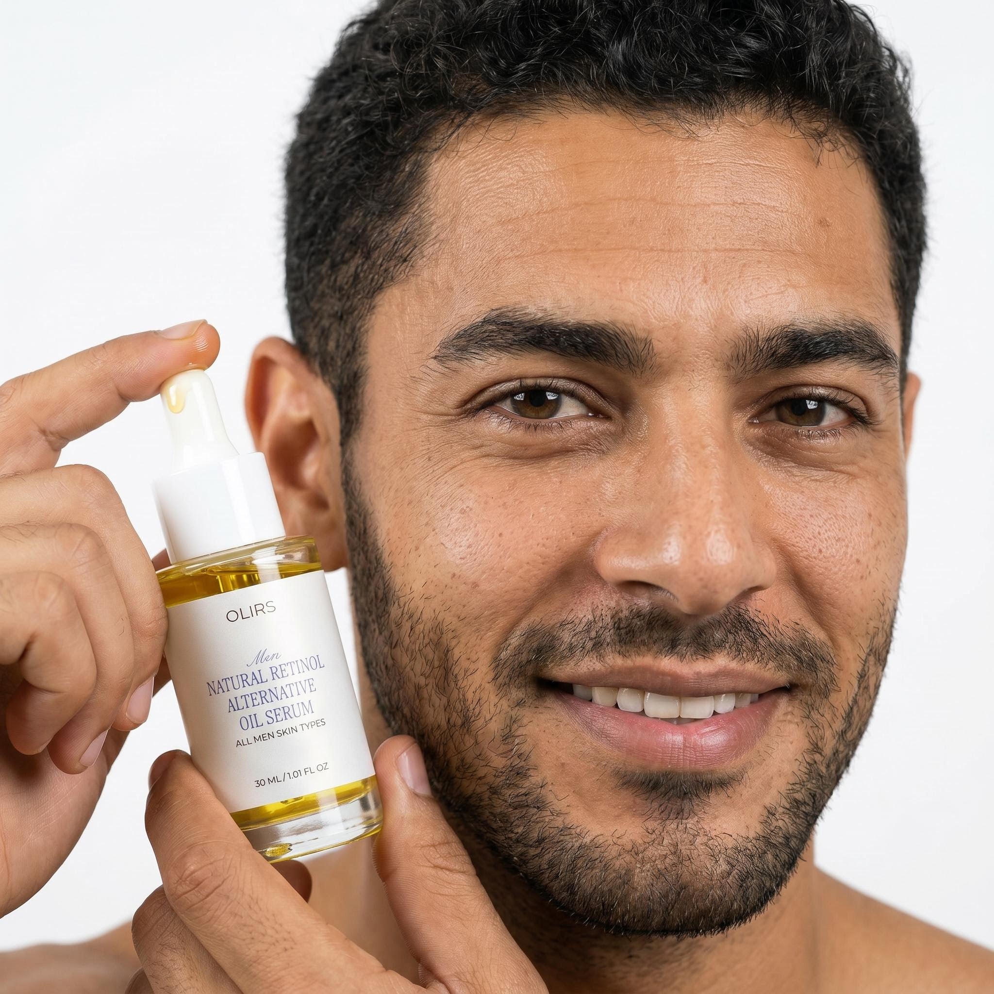 Bakuchiol Night Oil Serum - Character Holding Product | OLIRS Men's Skincare