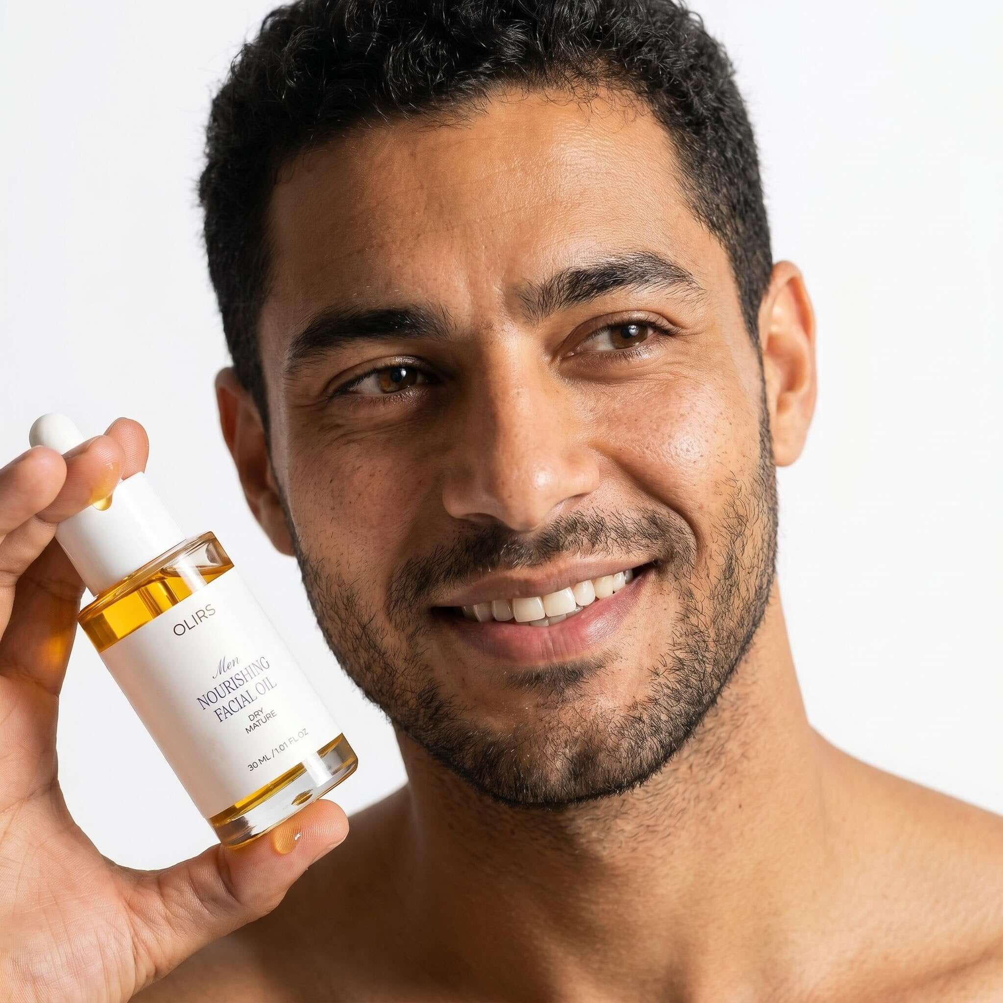 Nourishing Facial Oil - Character Holding Product | OLIRS Men's Skincare