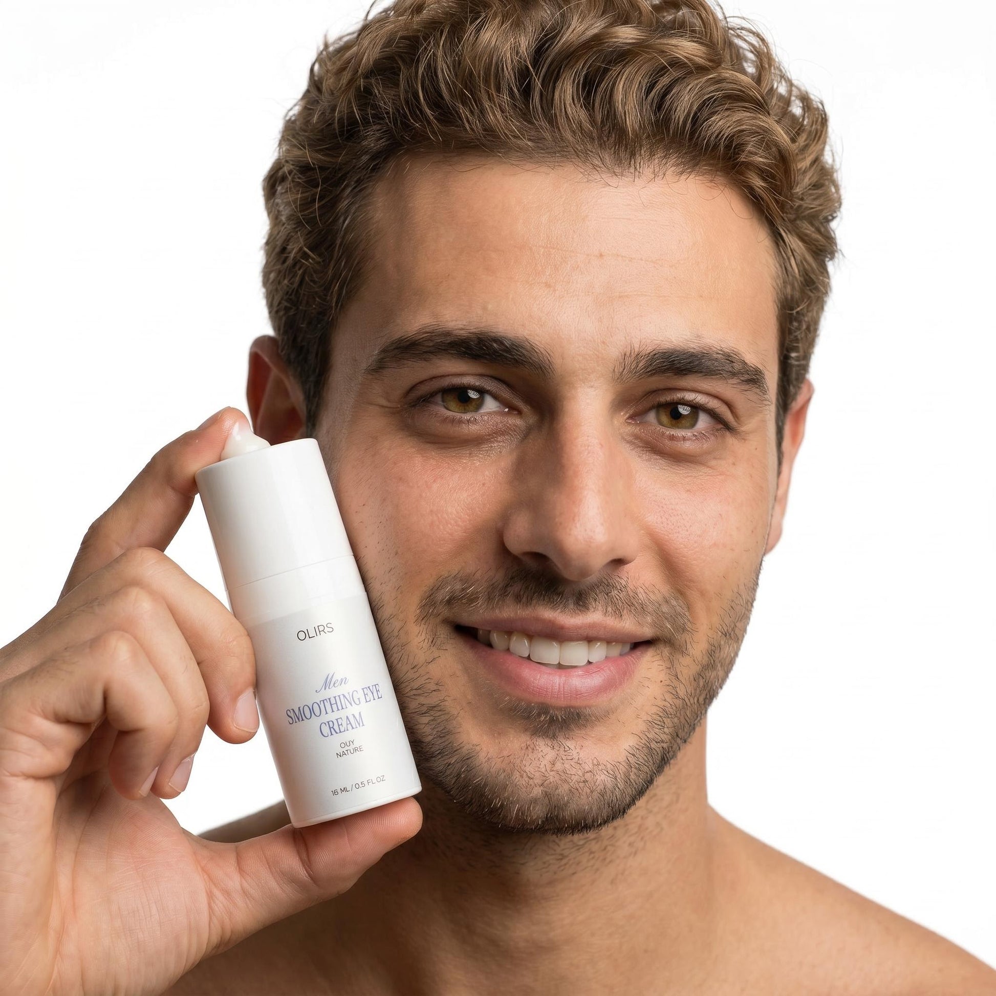 Smoothing Eye Cream - Character Holding Product | OLIRS Men's Skincare