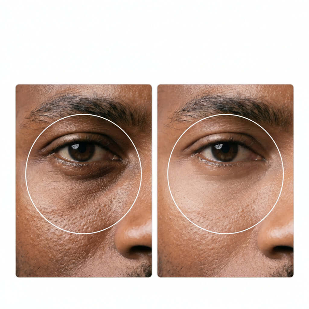 Brightening Eye Cream - Before and After Appearance | OLIRS Men's Skincare