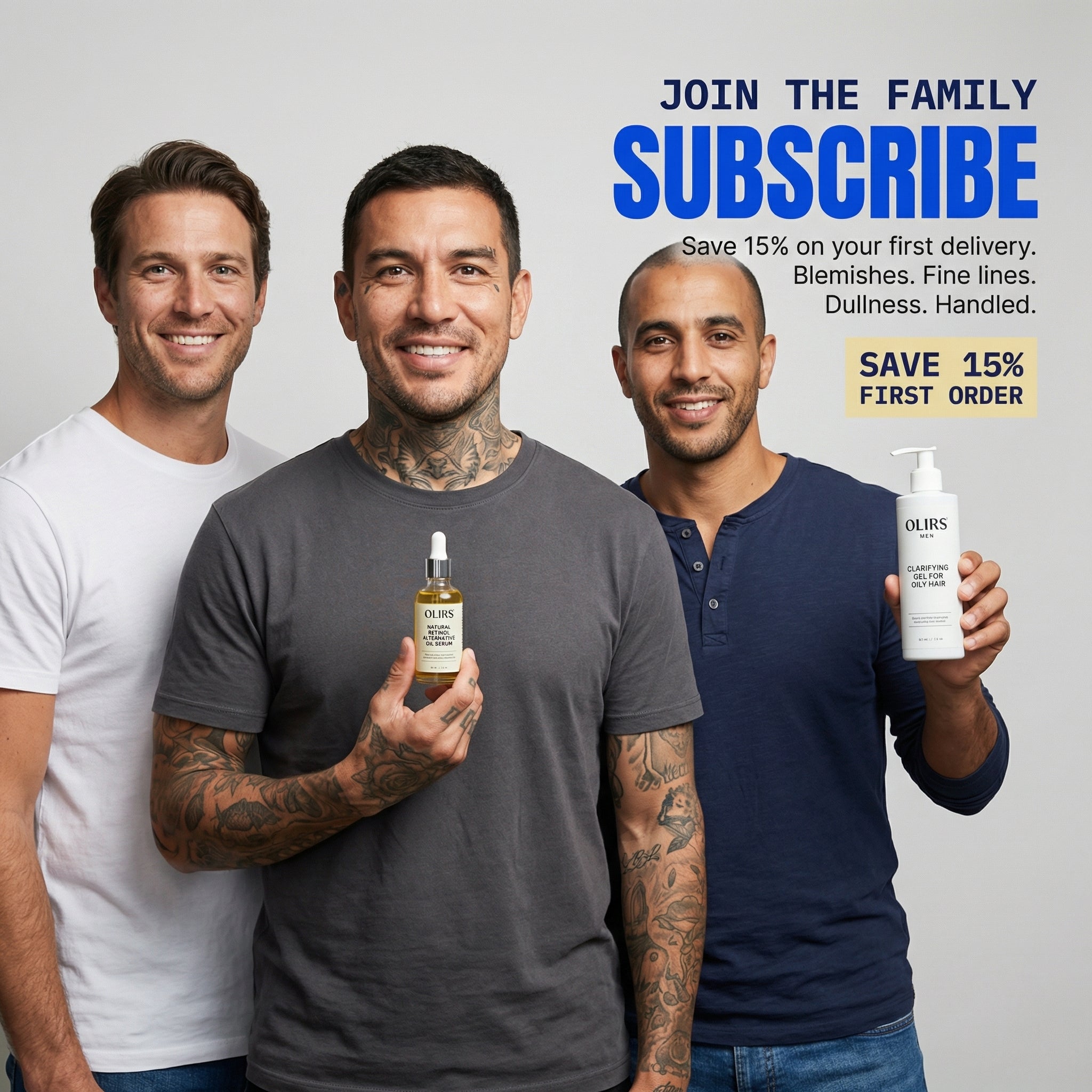 Fresh Skin Routine Set - Subscribe and Save | 3-Product Set | OLIRS Men's Skincare