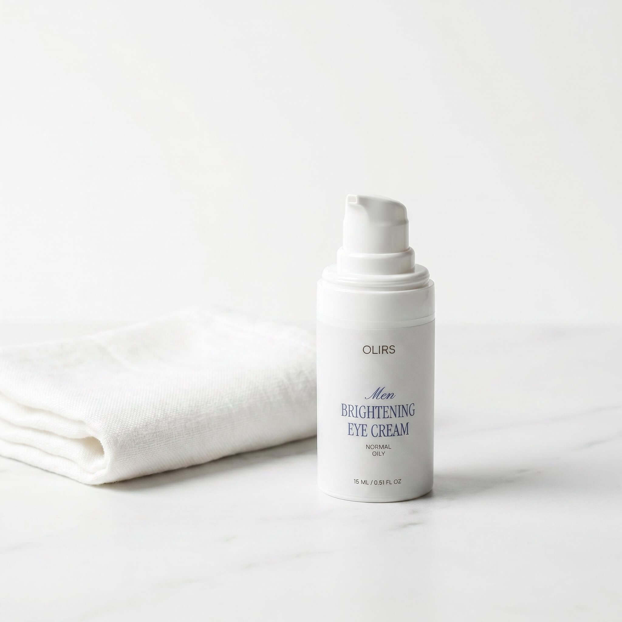 Brightening Eye Cream - Lifestyle Countertop | OLIRS Men's Skincare