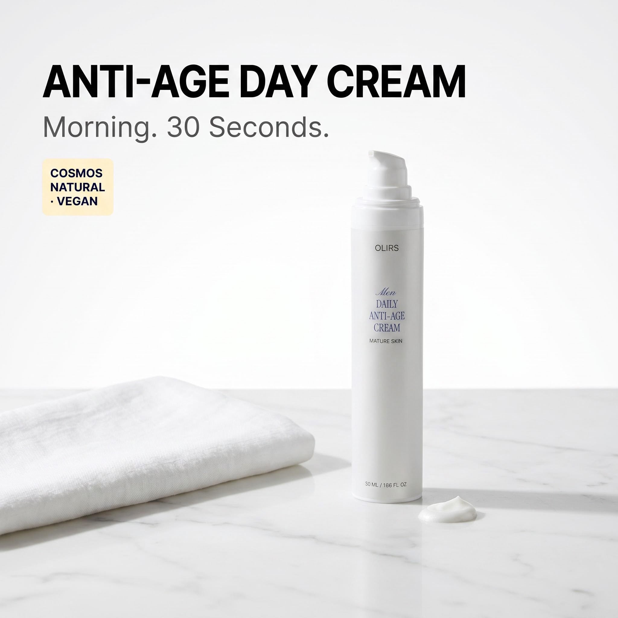 Firm-Look Day Cream - Lifestyle Countertop | OLIRS Men's Skincare