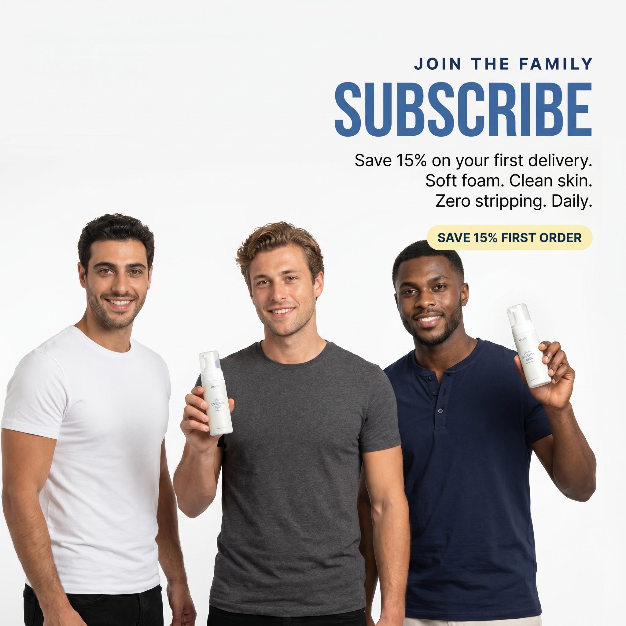 Daily Cleansing Foam - Subscribe Family Group | OLIRS Men's Skincare