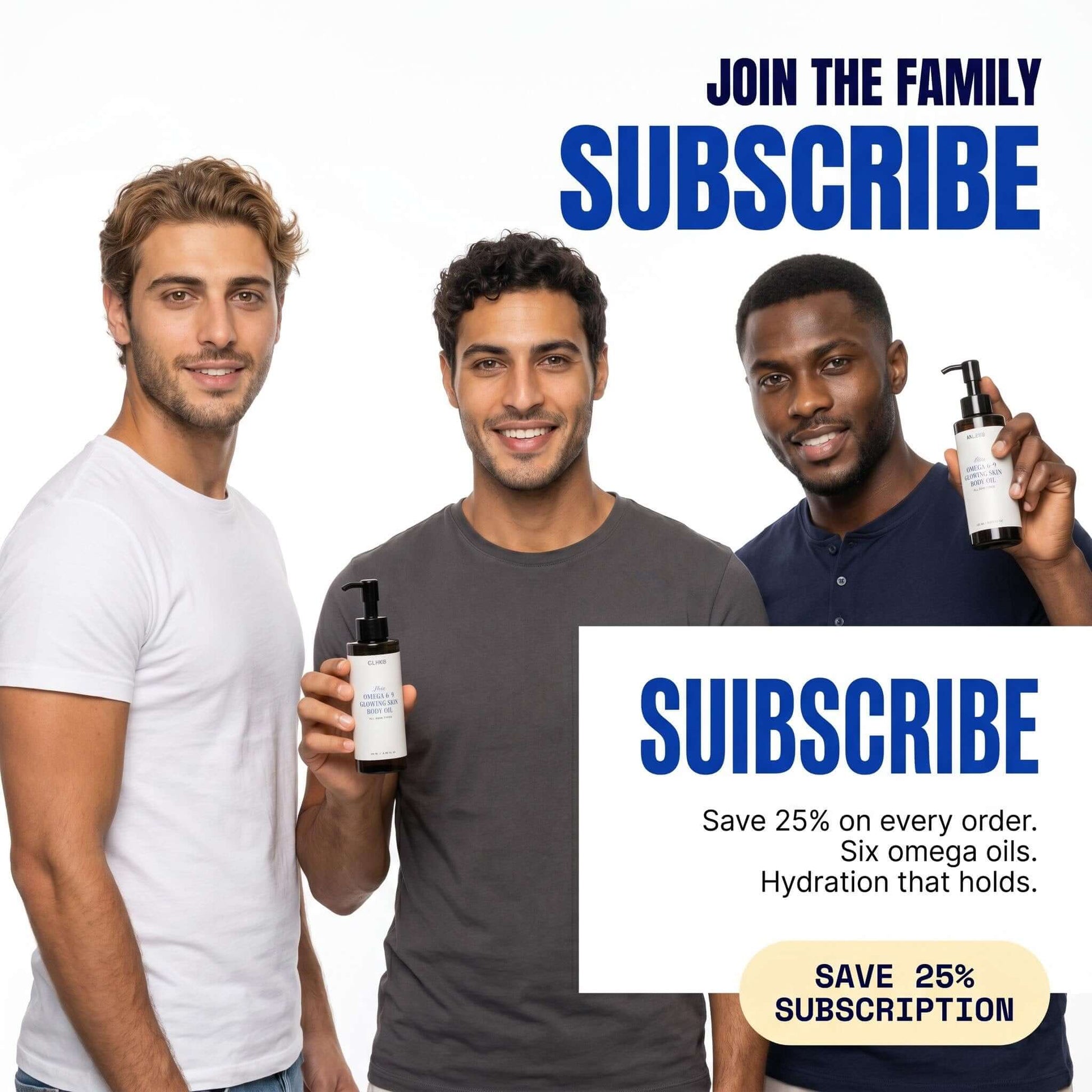 Omega 6-9 Glowing Skin Body Oil - Subscribe and Join the Family | OLIRS Men's Skincare